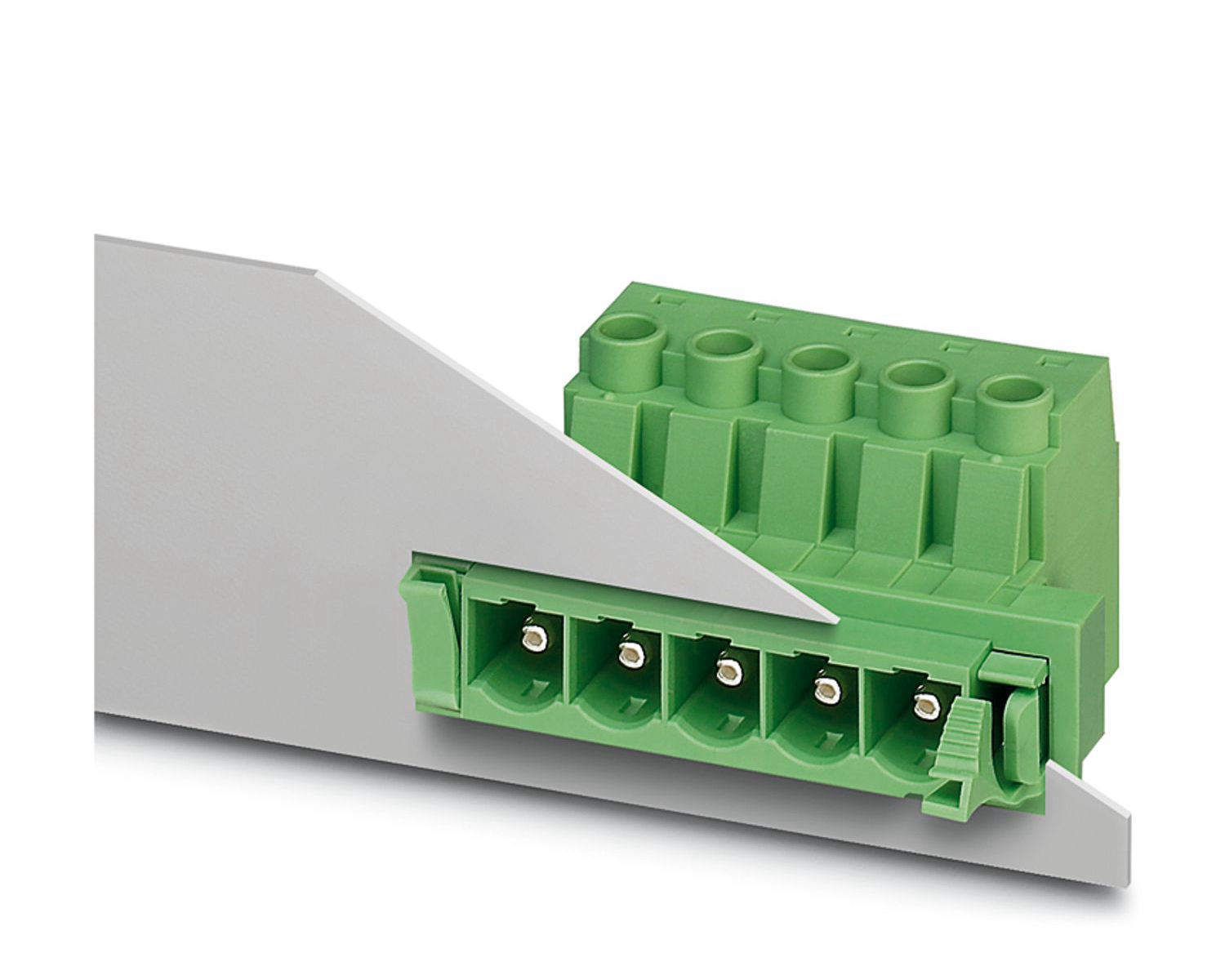 Phoenix Contact, 10.16mm Pitch, 2 Way, , Pluggable Terminal Block, Feed Through Plug, Cable Mount, Panel Mount, Screw | 1703373