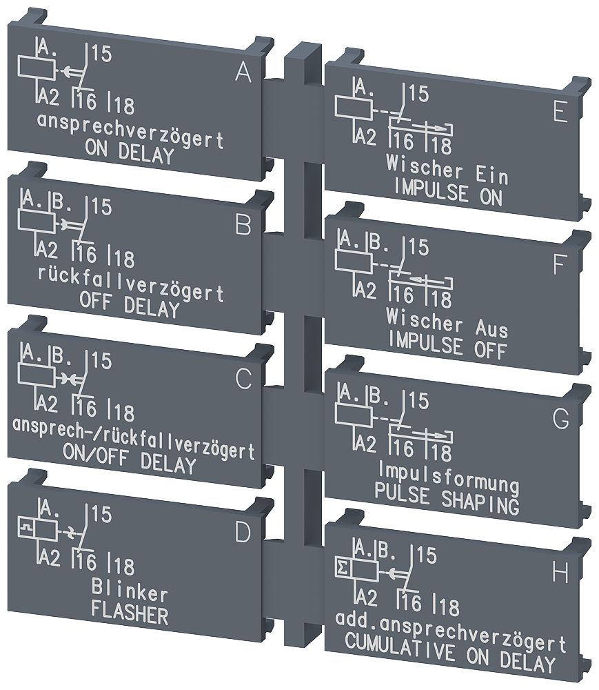Siemens Label for use with Sirius 3RP20, 8 pieces | 3RP29010A