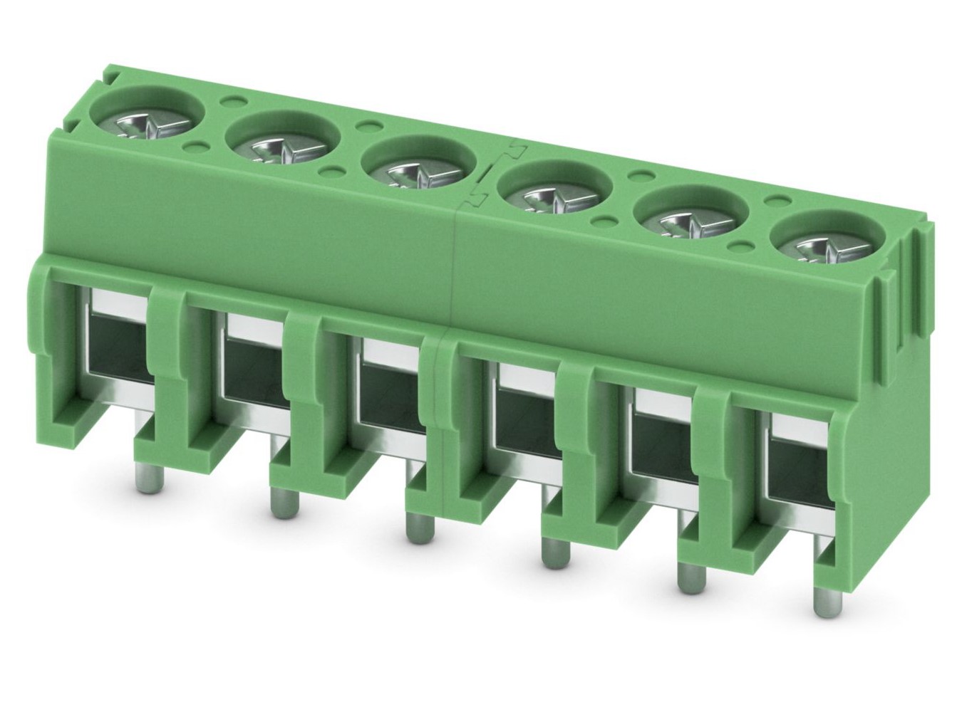 Phoenix Contact PT Series PCB Terminal Block, 6-Contact, 5mm Pitch, PCB Mount, 1-Row, Screw Termination | 1935200