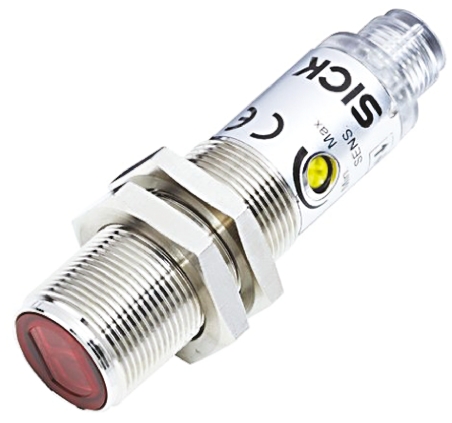 SICK Retroreflective Photoelectric Sensor, Barrel Sensor, 50 mm → 3.7 m Detection Range | VL18-3N3140