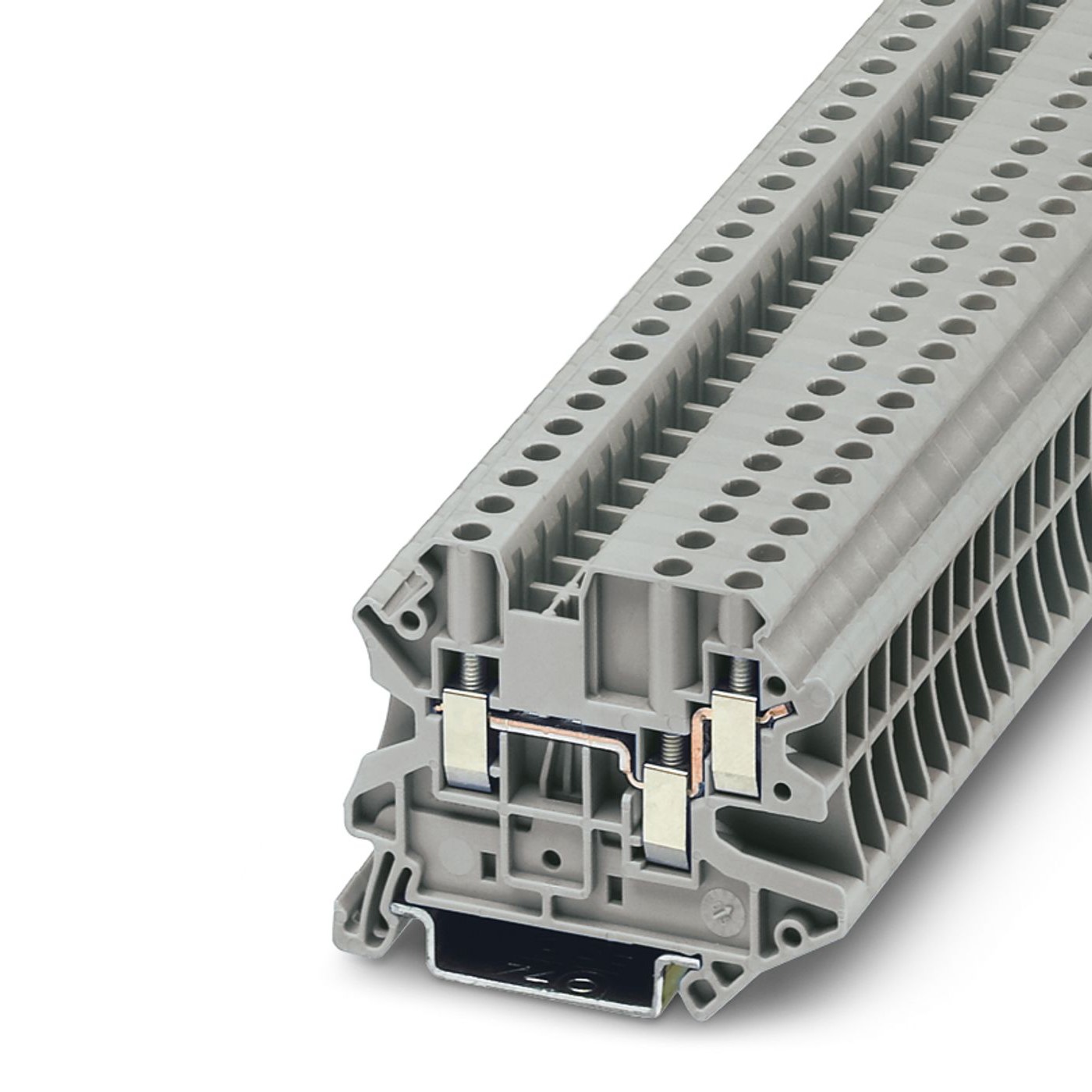 Phoenix Contact 3044364 UT 4-TWIN Series Grey, Single-Level, Screw Termination | 3044364