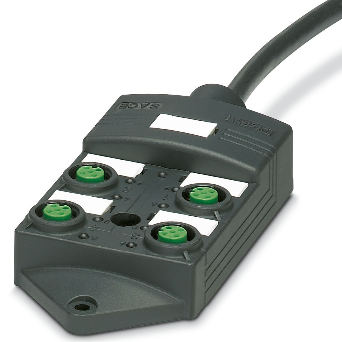 Phoenix Contact SACB Series Sensor Box, M12, 10m cable, 4 way, 4 port | 1452589