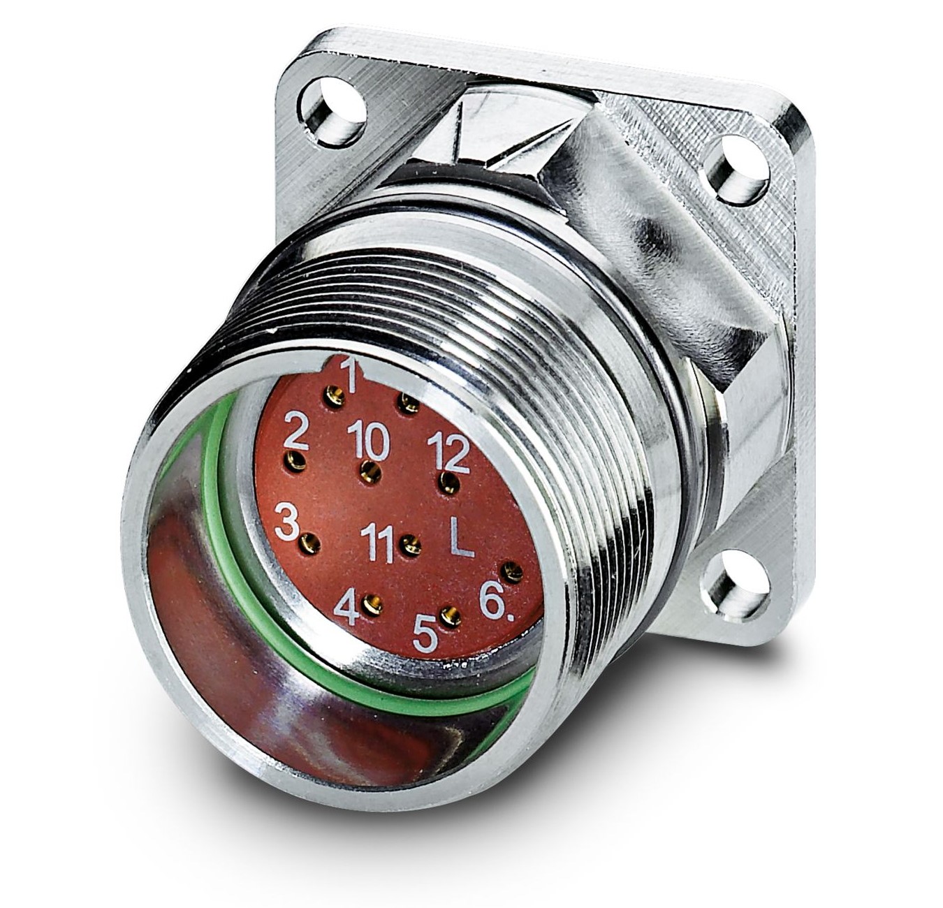 Phoenix Contact Circular Connector, 12 Contacts, Panel Mount, M23 Connector, Plug, Female, IP67, RF Series | 1607283