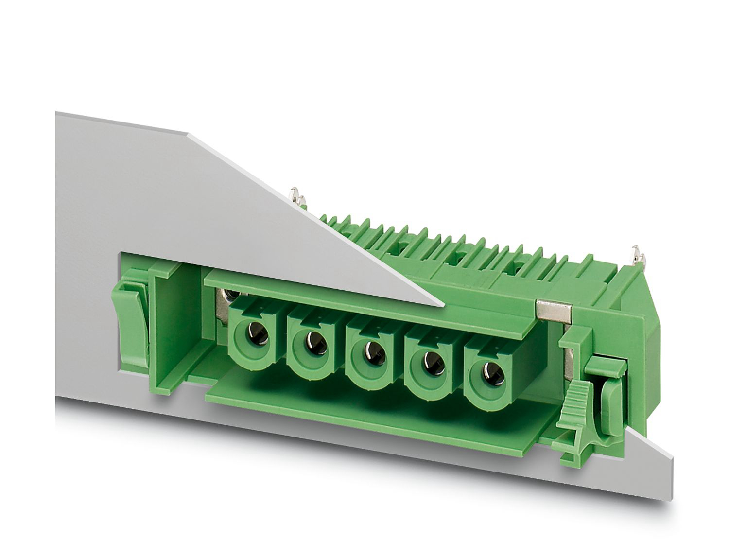 Phoenix Contact, 10.16mm Pitch, COMBICON Power, 3 Way, Right Angle, Pluggable Terminal Block, Feed Through Inverted | 1702989