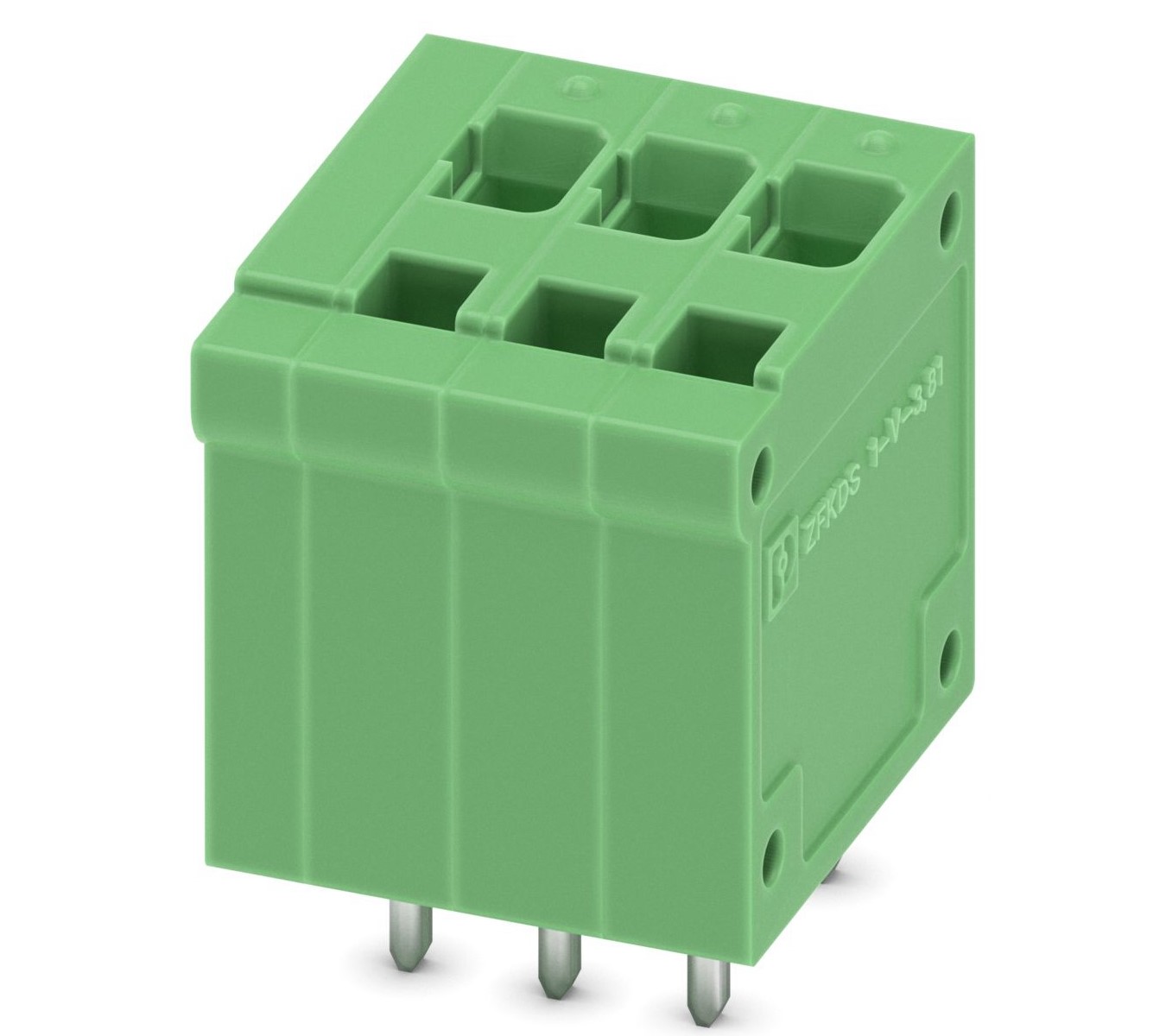 Phoenix Contact ZFKDSA 1-V-3.81- 3 Series PCB Terminal Block, 3-Contact, 3.81mm Pitch, Through Hole Mount, Spring Cage | 1751723