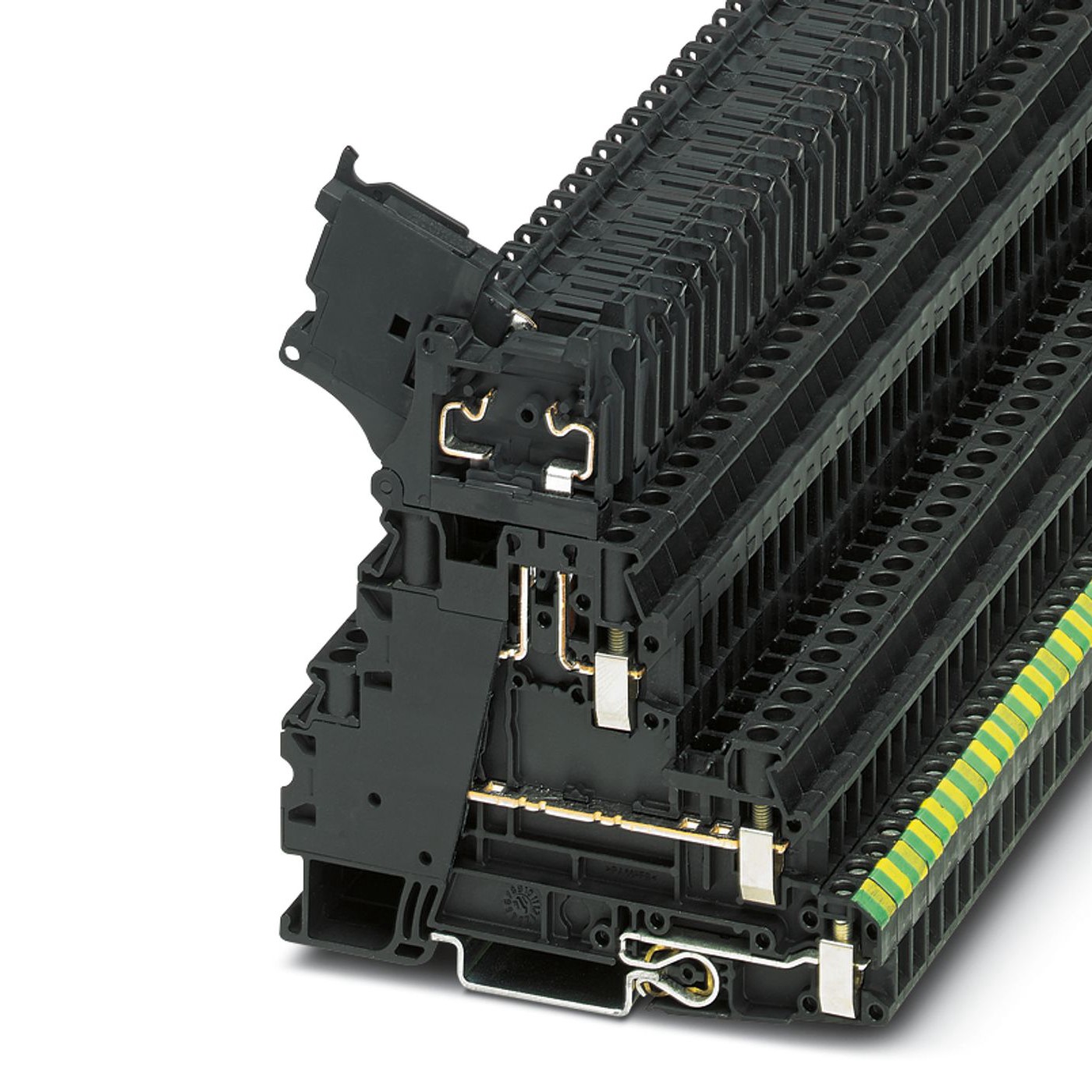 Phoenix Contact 3214320 UT 4-PE/L/HESI (5X20) Series Black, Double-Level, Screw Termination, Fused | 3214320