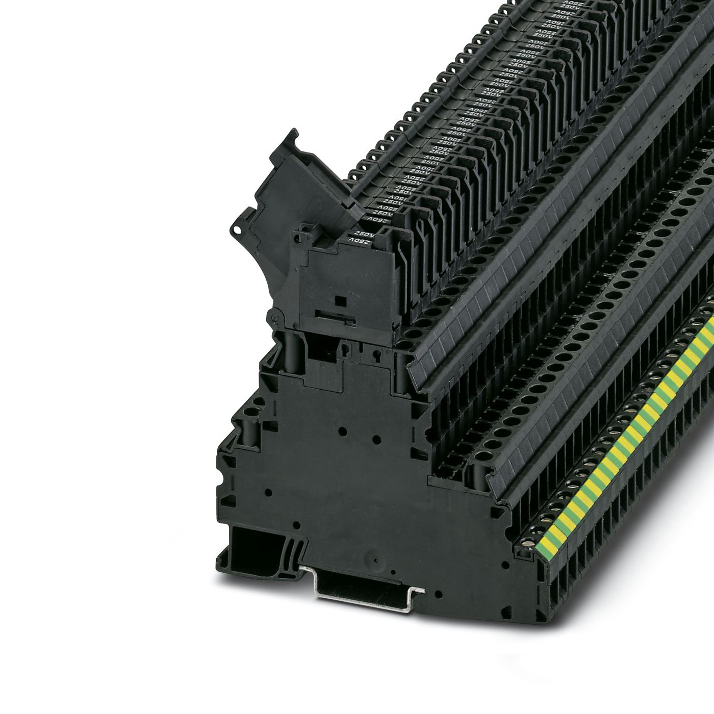 Phoenix Contact 3214323 UT 4-PE/L/HESILED 250 (5X20) Series Black, Triple-Level, Screw Termination, Fused | 3214323