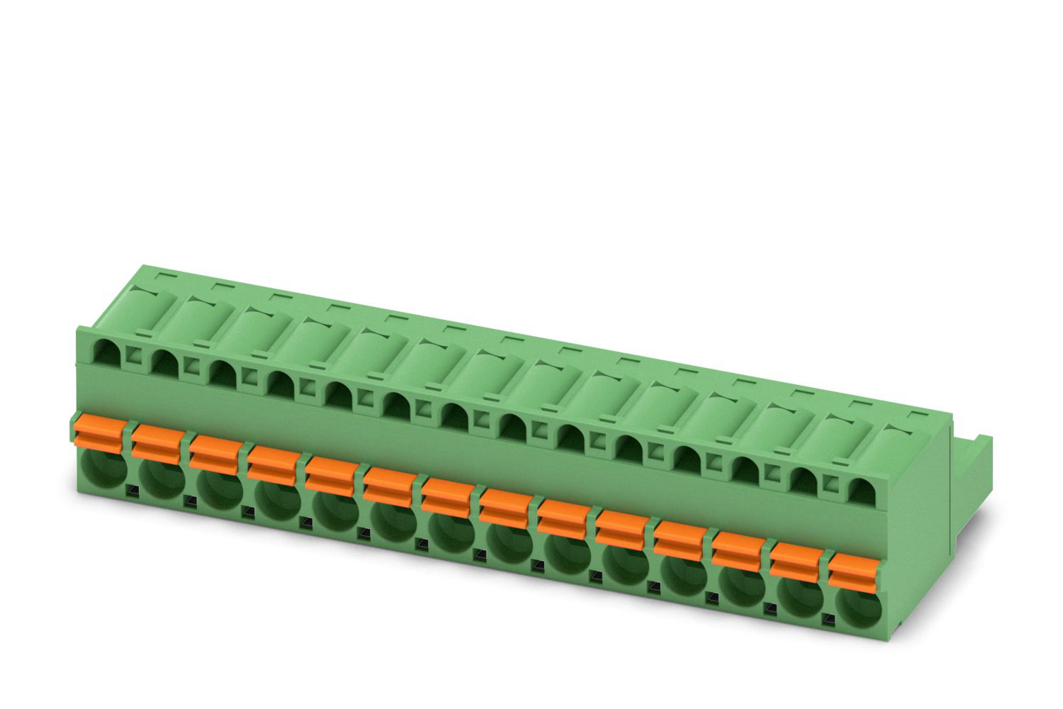 Phoenix Contact, 5mm Pitch, FKC 2.5/14-ST, 14 Way, Pluggable Terminal Block, Plug, Spring Cage Termination, 1910474 | 1910474