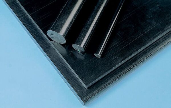 RS PRO Black Acetal Rod, 1m x 12mm Diameter