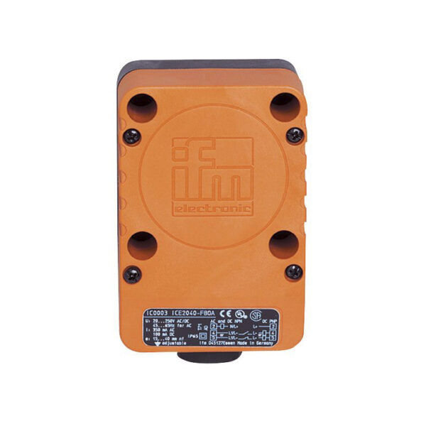 ifm electronic Inductive Block Proximity Sensor, 40 mm Detection, PNP NO/NC, 10 → 36 V dc