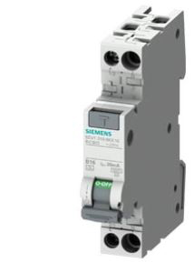 Siemens RCBO, 6A Current Rating, 2P Poles, 30mA Trip Sensitivity, Type C, SENTRON Range | 5SV1316-7KK06
