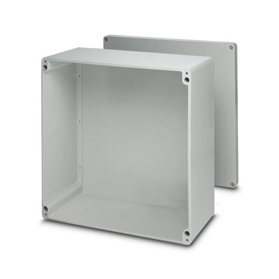 Phoenix Contact E PE A Series Grey Glass Fibre Reinforced Polyester Junction Box, 405 x 400 x 121mm | 0899360