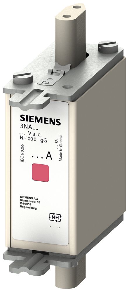 Siemens 40A Tag Fuse, NH000, 690 / 250V ac/dc | 3NA7817-6KJ