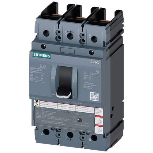 Siemens, SENTRON MCCB 3P 125A, Breaking Capacity 10 kA, Fixed Mount | 3VA5212-7ED31-0AA0