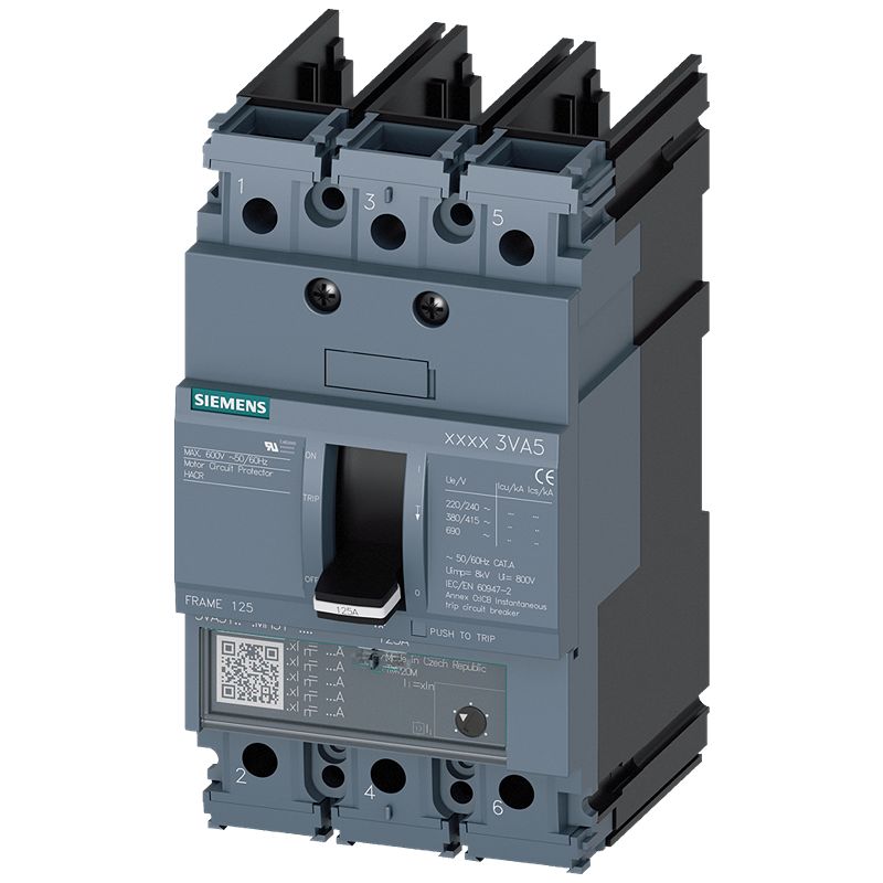 Siemens, SENTRON MCCB Molded Case Circuit Breaker 3P 30A, Breaking Capacity 10 kA, Cable Mount, Panel Mount | 3VA5130-1MH31-0AA0