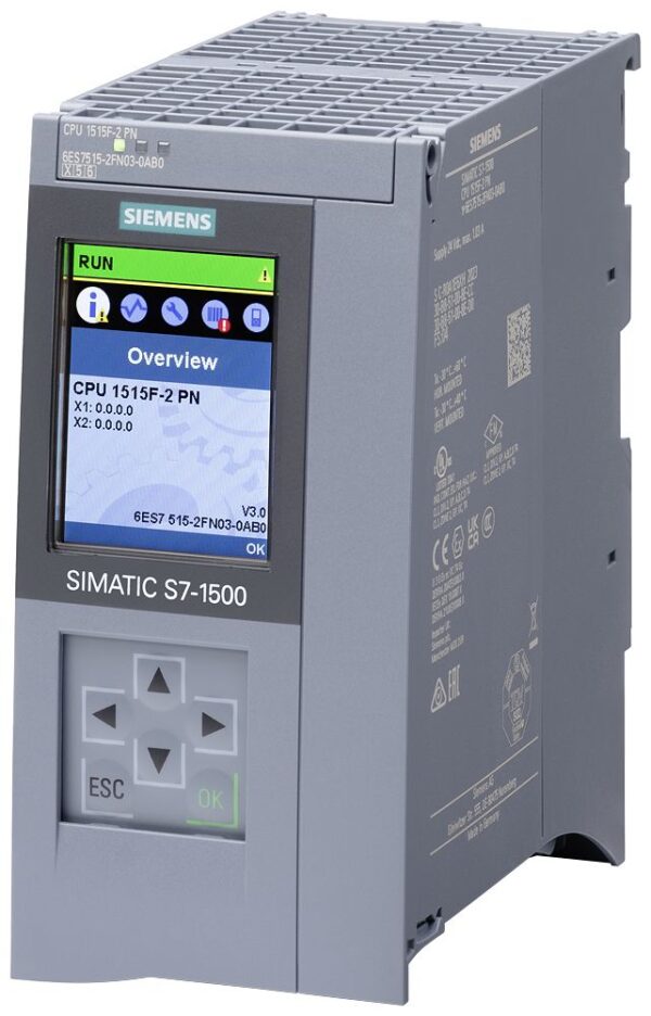Siemens 6AG2515 Series PLC CPU for Use with SIPLUS S71500, 24 V dc Supply, 20-Input