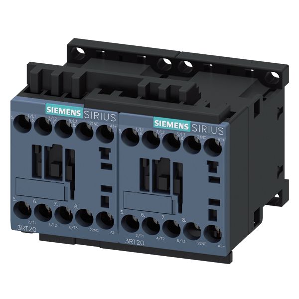 Siemens 3RA23 SIRIUS Contactor, 48 VDC Coil, 3-Pole, 4.9 A, 4 kW, 690 V | 3RA2315-8XB30-1BW4