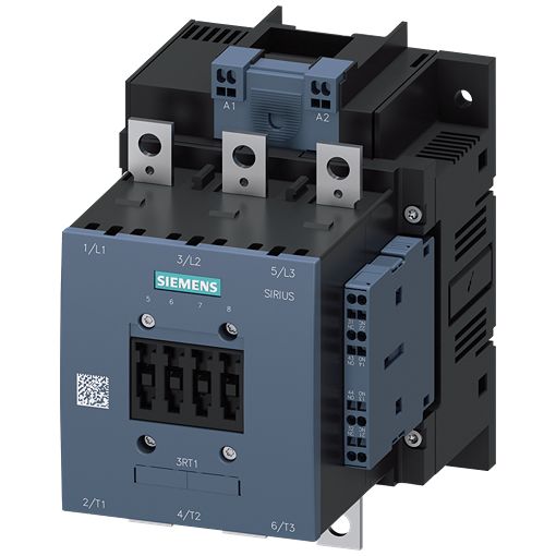 Siemens SIRIUS 3RT1 Contactor, 220 V Coil, 3-Pole, 160 A, 55 kW, 2NO/2NC, 1 kV | 3RT1054-2AM36