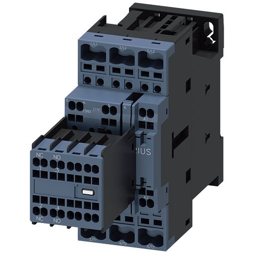Siemens SIRIUS 3RT2 Contactor, 400 V Coil, 3-Pole, 12 A, 5.5 kW, 2NO/2NC, 690 V | 3RT2024-2AV04