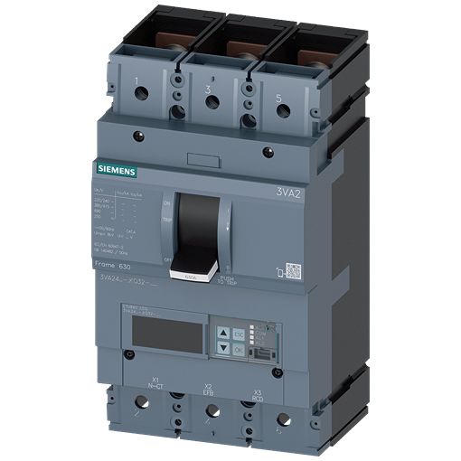 Siemens SENTRON Electronic Circuit Breaker 630A 3VA, 3 channels | 3VA2463-0KQ32-0AA0
