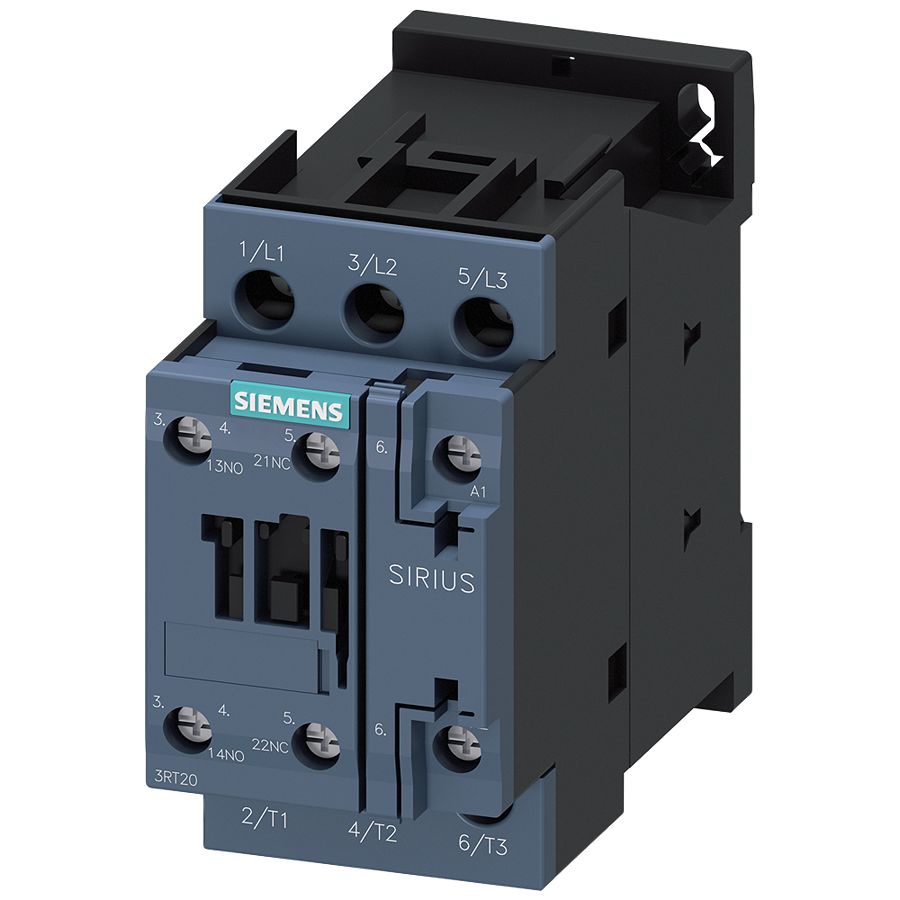 Siemens SIRIUS 3RT2 Contactor, 240 V Coil, 3-Pole, 38 A, 18.5 kW, 1 NO + 1 NC, 690 V | 3RT2028-1AU00