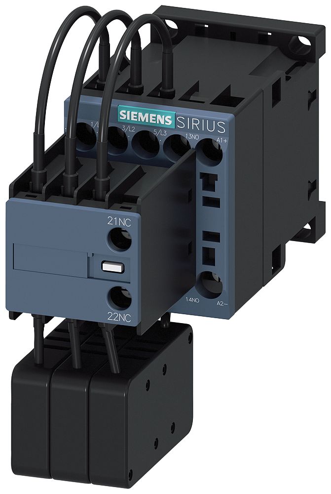 Siemens SIRIUS 3RT2 Contactor, 110 V Coil, 3-Pole, 18 A, 12.5 kVAr, 1 NO + 1 NC, 690 V | 3RT2617-1BF43