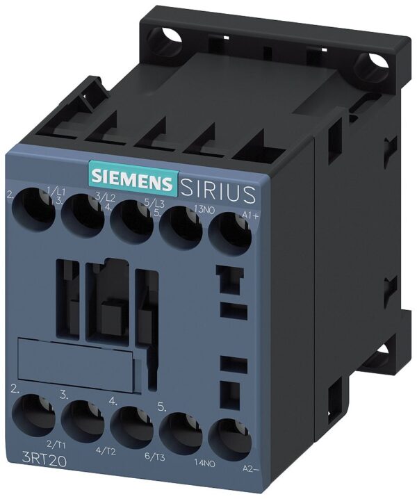 Siemens SIRIUS 3RT2 Contactor, 48 V Coil, 3-Pole, 9 A, 4 kW, 1 NO, 690 V