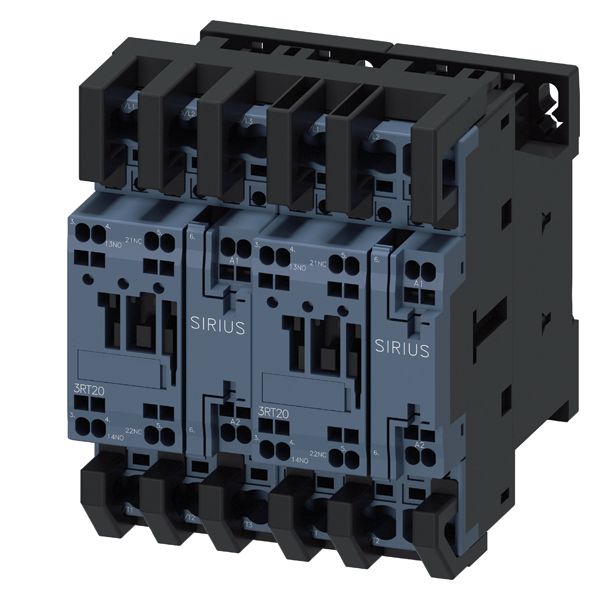 Siemens SIRIUS 3RA23 Contactor, 24 V Coil, 3-Pole, 21 A, 18.5 kW, 2 x 1 NO, 690 V | 3RA2328-8XB30-2AC2