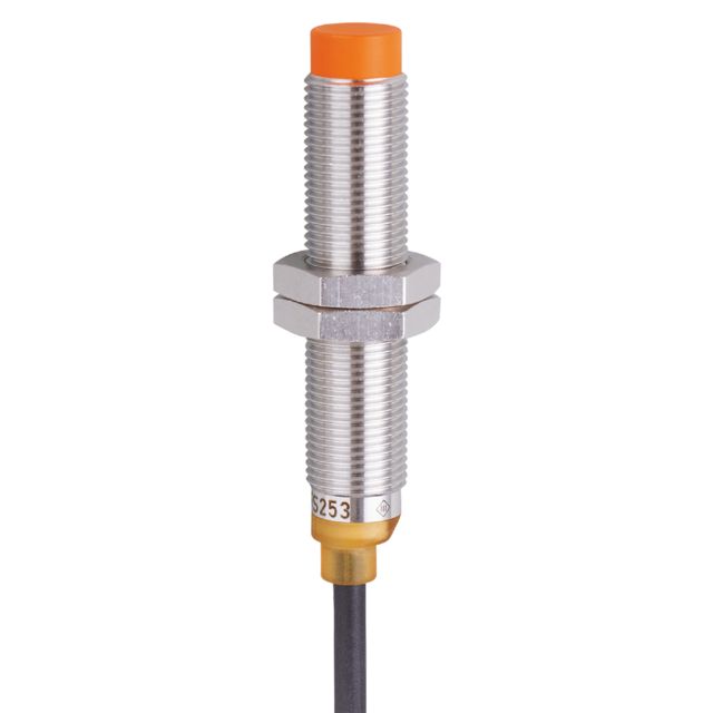 ifm electronic Inductive Threaded Barrel Proximity Sensor, M12, 7 mm Detection, PNP NC, 10 → 30 V dc | IFS282