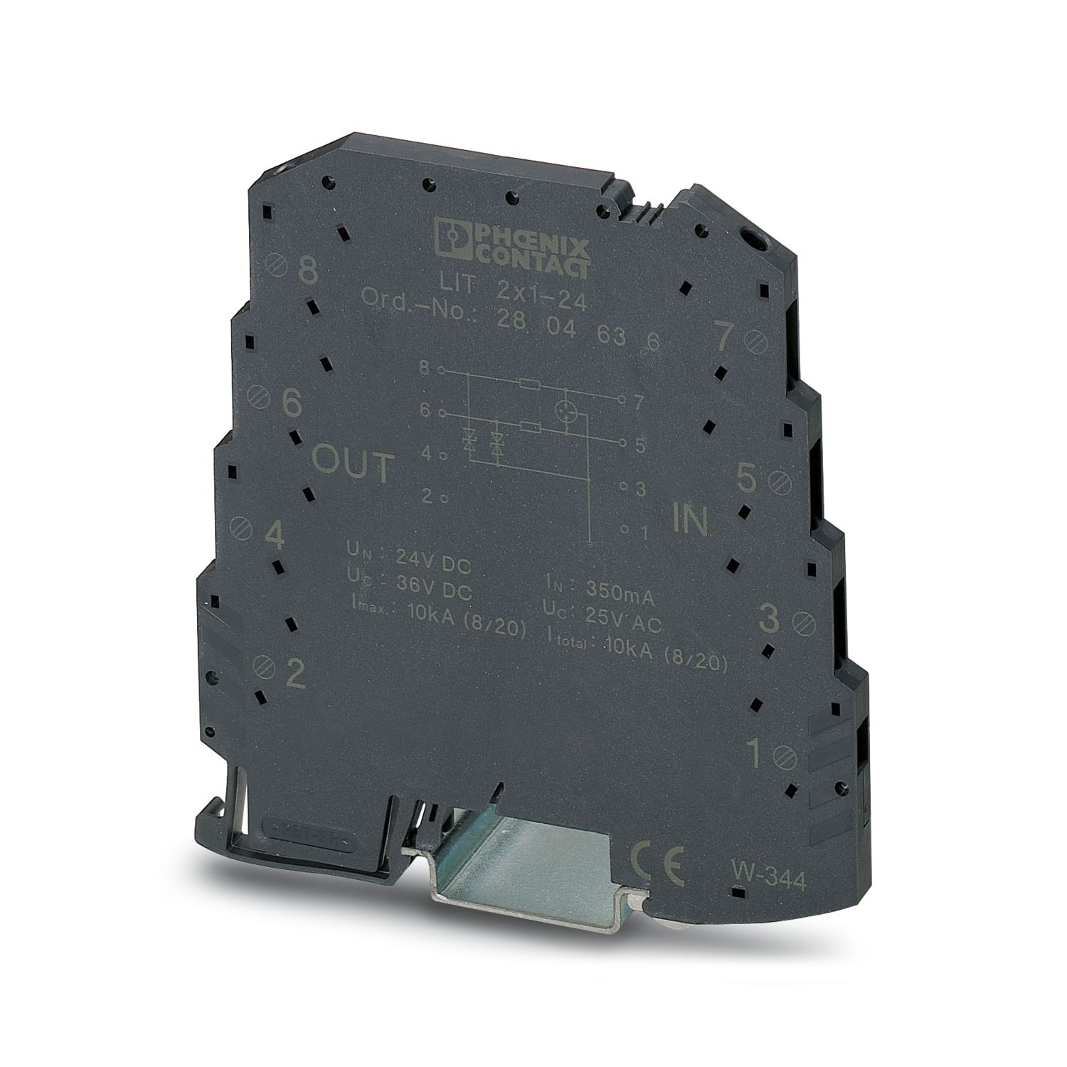 Phoenix Contact Surge Protector, DIN Rail Mount | 2804636