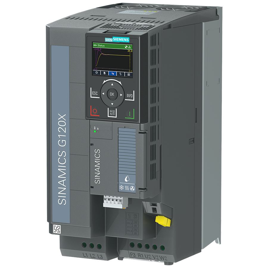 Siemens Inverter Drive, 7.5 kW, 3 Phase, 200 → 240 V, 26.3 A, G120X Series | 6SL3220-3YC24-0UB0
