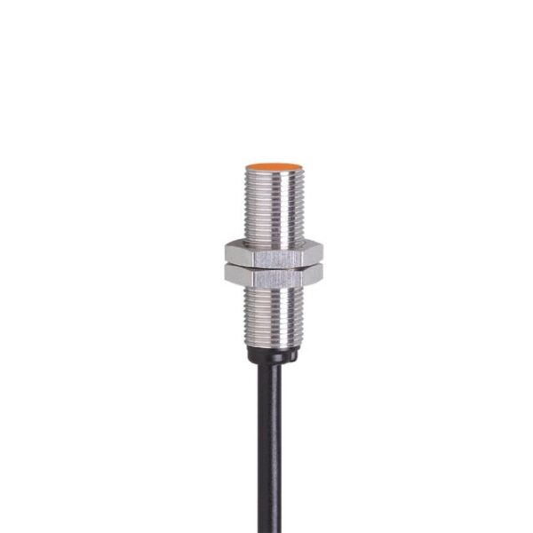 ifm electronic Inductive Threaded Barrel Proximity Sensor, M12, 2 mm Detection, PNP NO, 10 → 36 V dc