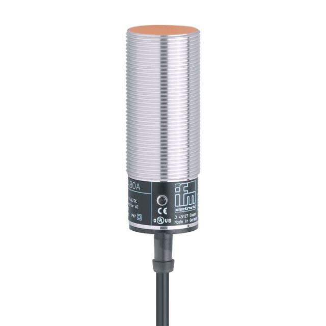 ifm electronic Inductive Threaded Barrel Proximity Sensor, M30, 10 mm Detection, PNP NO, 10 → 36 V dc | II5257