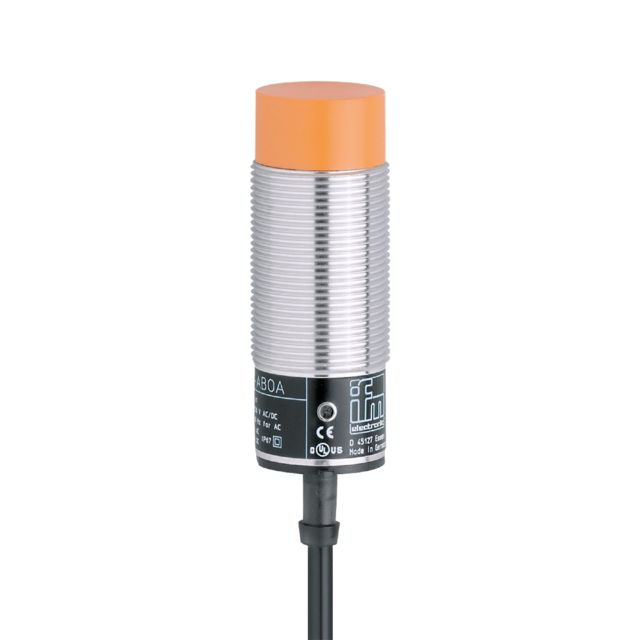 ifm electronic Inductive Threaded Barrel Proximity Sensor, M30, 15 mm Detection, PNP NO, 10 → 36 V dc | II5285