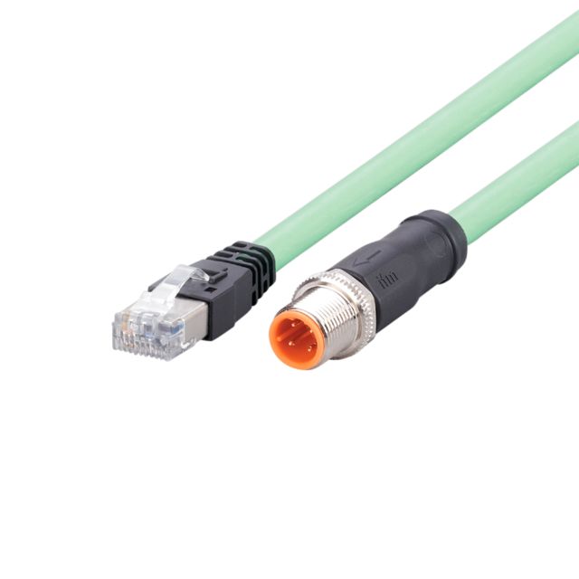 ifm electronicEVC, 12m Cat5e, Green M12 to Male RJ45 Male, Shielded, Terminated Polyurethane Sheath | EVC938