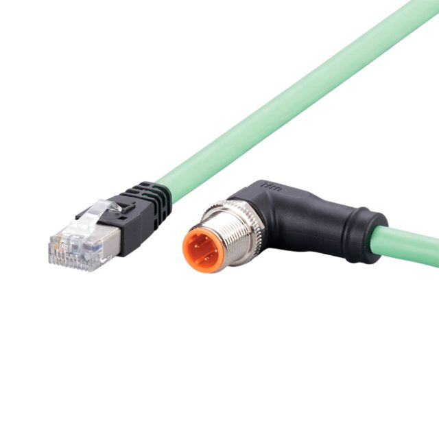 ifm electronicEVC, 10m Cat5e, Green M12 to Male RJ45 Male, Shielded, Terminated Polyurethane Sheath | EVC934
