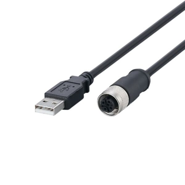 ifm electronic USB 2.0, Male USB A to Female M12, 1m