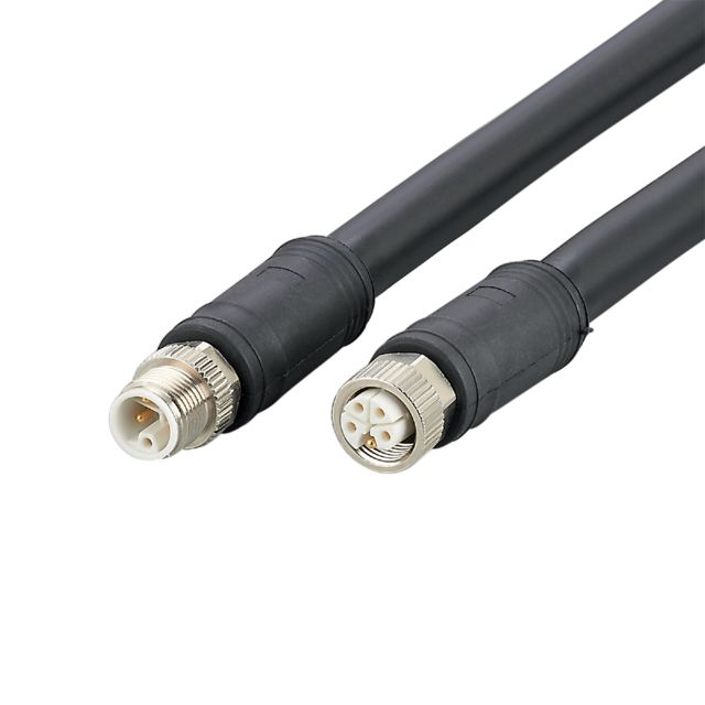 ifm electronic Power 2.5 mm² 5 Core Power Cable, Black Polyurethane PUR, 5m | E12655