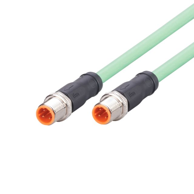 ifm electronic Straight Male 4 way M12 to Straight Female 4 way M12 Communication Cable, 1m | EVC905