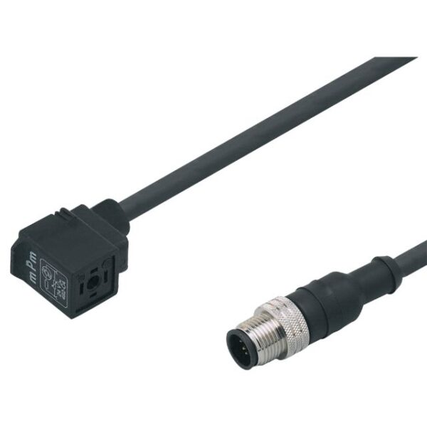 ifm electronic Straight Male 1 way M12 to Right Angle Female 1 way Valve Connector Actuator/Sensor Cable, 600mm