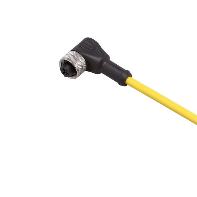 ifm electronic Right Angle Female 1 way 1/2 in Circular to Unterminated Sensor Actuator Cable, 10m | E10261