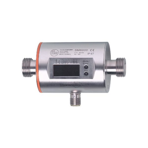 ifm electronic SM Series Magnetic Inductive Flow Meter Flow Sensor for Liquid, 0.1 l/min Min, 25 L/min Max