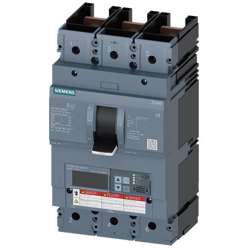 Siemens, SENTRON MCCB 3P 400A, Breaking Capacity 65 kA, Fixed Mount | 3VA6440-6JT31-2AA0