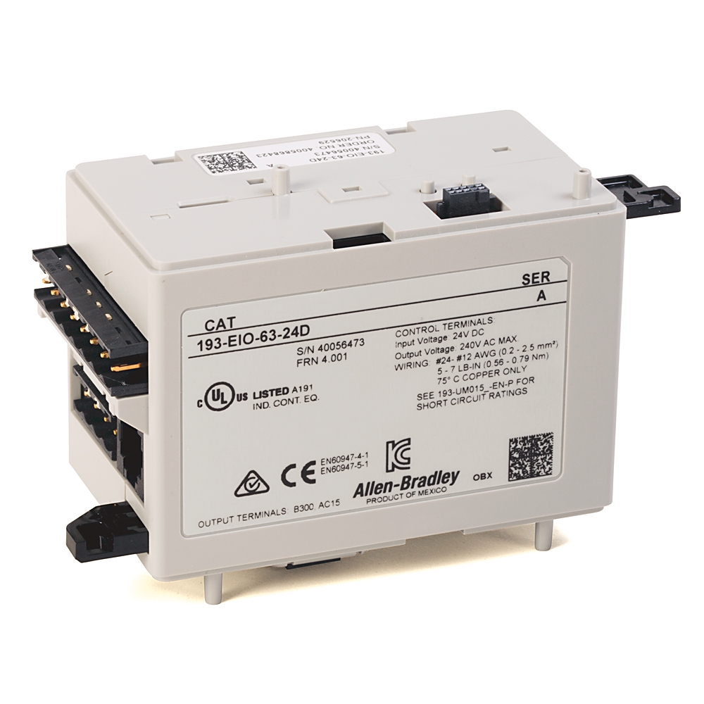 Allen Bradley 193-EIO Overload Relay, 6 W, 24 V, E300 | 193-EIO-63-24D