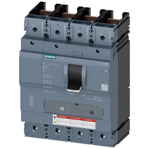Siemens, SENTRON MCCB 4P 400A, Breaking Capacity 100 kA, Fixed Mount | 3VA5340-7EC41-2AA0