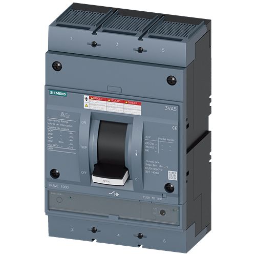 Siemens, SENTRON MCCB Molded Case Circuit Breaker 3P 600A, Breaking Capacity 65 kA, Fixed Mount | 3VA5560-6EC36-2AA0