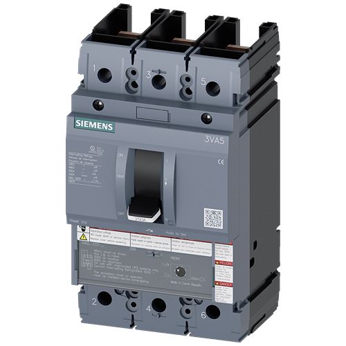 Siemens, SENTRON MCCB Molded Case Circuit Breaker 3P 90A, Breaking Capacity 65 kA, Fixed Mount | 3VA5290-6EC31-2AA0