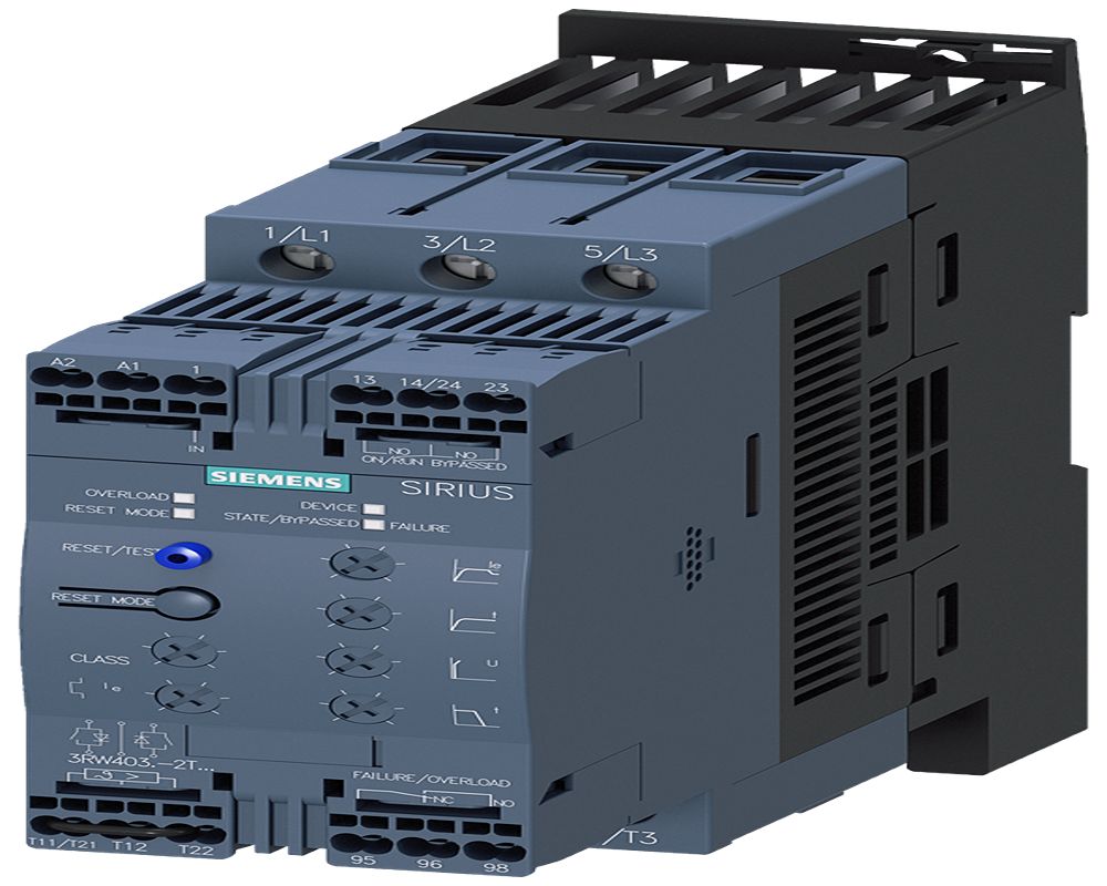 Siemens SIRIUS Soft Starter, , 37 kW, 200 → 480 V ac, 3 Phase, IP20 | 3RW4038-2TB04
