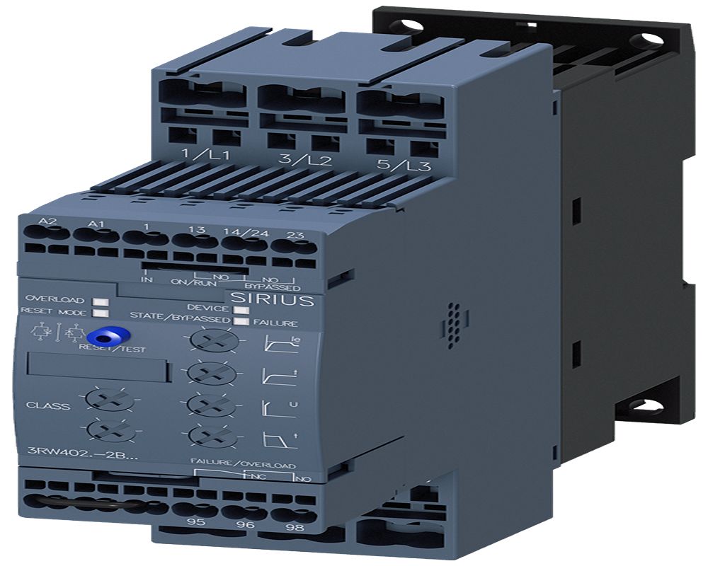 Siemens SIRIUS Soft Starter, , 22 kW, 400 → 600 V ac, 3 Phase, IP20 | 3RW4028-2BB05