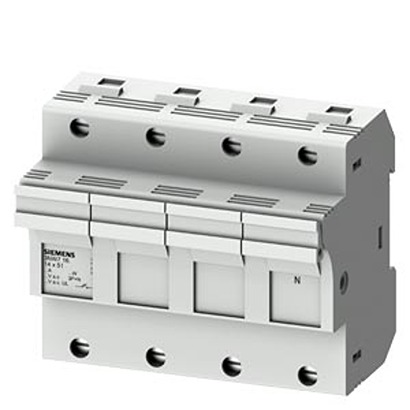 Siemens 50A Fuse Holder for 14 x 51mm Fuse, 3P+N, 690V | 3NW7162